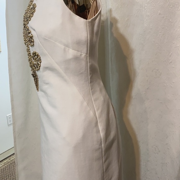 LN Ellen Tracy cotton dress with gold beading - Picture 2 of 4